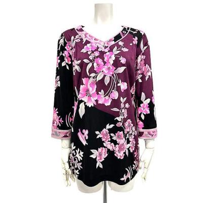 LEONARD FASHION 花柄 長袖トップス 黒 ピンク グレー LEONARD - 美品 レオナール LEONARD FASHION ワンピース ロング