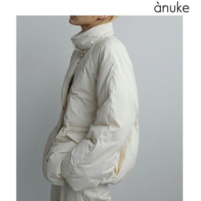 anuke アンヌーク Standcollar Zip Blouson 白 anuke アンヌーク Standcollar Zip Blouson 白 anuke