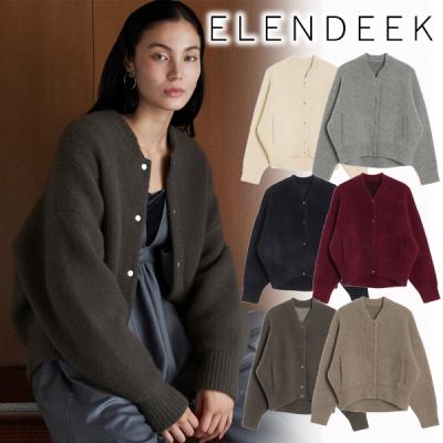 連休最終値下げ　ELENDEEK エレンディークノーカラージャケット　カーキ ELENDEEK（エレンディーク） ＼SALE40%OFF+2BUY10%OFFクーポン有／土日