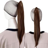 ポニテールウィッグ クリップ ストレート エクステ レディース グラデーション ハイライト ロング(ベージュブラウン,  40cm) | REAPRI