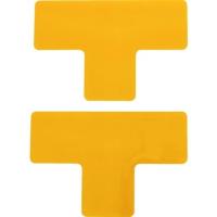 TRUSCO トラスコ 耐久フロアサインズT型 Mサイズ 黄2枚 1シート DFSTY 代引不可 | リコメン堂
