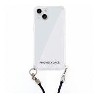 PHONECKLACE ロープショルダーストラップ付きクリアケース for iPhone 13 ネイビー PN21594i13NV 代引不可 | リコメン堂