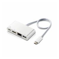 エレコム Type-Cドッキングステーション PD対応 充電用Type-C1ポート USB 3.1 1ポート HDMI1ポート ホワイト DST-C09WH 代引不可 メール便（ネコポス） | リコメン堂