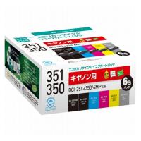 BCI-351+350 6MP互換 エコリカ リサイクルインク CANON ブラック 顔料 ブラック シアン マゼンタ イエロー グレー 染料 6個パック ECI-C351-6P 代引不可 | リコメン堂