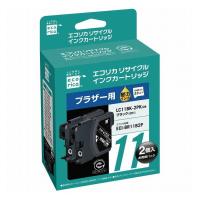 LC11BK-2PK互換 エコリカ リサイクルインク ブラザー ブラック 顔料 ×2個パック ECI-BR11B2P 代引不可 | リコメン堂