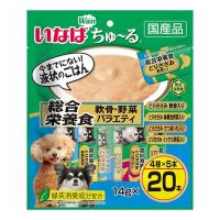 2個セット いなば Wanちゅ~る 総合栄養食 軟骨・野菜バラエティ 14g×20本 x2 | リコメン堂