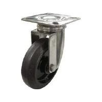 ユーエイ ステンレスキャスター自在車 130径ナイロンホイルゴム車輪 SUS-NRJ-130 キャスター・プレート式ゴム車 | リコメン堂