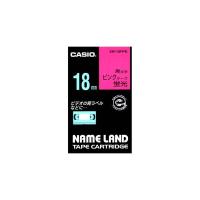 （まとめ） カシオ CASIO ネームランド NAME LAND スタンダードテープ 18mm×5.5m 蛍光ピンク／黒文字 XR-18FPK 1個 〔×4セット〕 代引不可 | リコメン堂