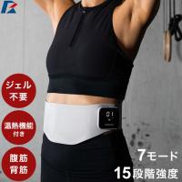 ems 腹筋ベルト 温熱機能付 ジェル不要 EMSアブバックベルト ユニセックス グレー EMS BODY FITTER 腹筋 腕 ふくらはぎ ふともも トレーニング ベルト 代引不可 | リコメン堂