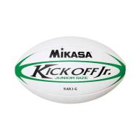 ミカサ MIKASA ラグビー ジュニアラグビーボール3号 ホワイト×グリーン RARJG | リコメン堂