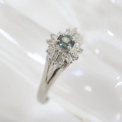 Jewelry】Pt900 デザイン・リング アレキサンドライト:0.19ct  