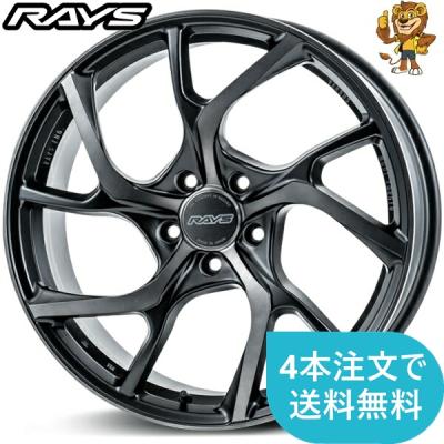 レイズ　19インチ ブラック ホイール セットPCD100プリウス 50 レイズ 19インチ ブラック ホイール セットPCD100プリウス 50