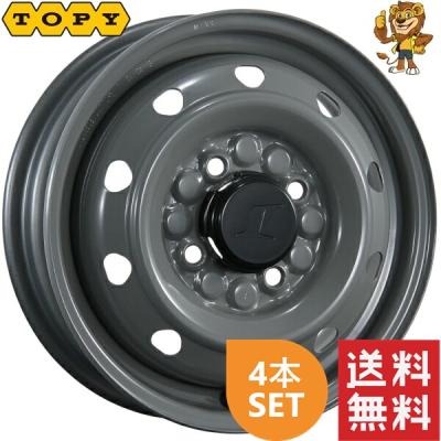 【未使用】トピーＭ73スチールホイール　ブラック 送料無料！】トピー M73 ブラック（スチール） 14×4.5 +45 4/100 新品