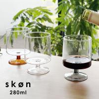 Skon ゴブレットグラス 280ml ( スコン 脚付き ワイングラス グラス コップ カップ 低い 軽量 ガラス ガラス食器 ガラスコップ 耐熱 電子レンジ対応 ) | Red Cabin