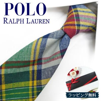 【新品未使用】ポロラルフローレン ネクタイ ブラック タータンチェック 高級 新品未使用】ポロラルフローレン ネクタイ ブラック タータンチェック