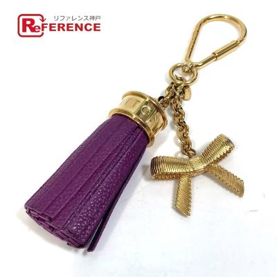 ルイ・ヴィトン レザーキーリング パープル LOUIS VUITTON レディースキーホルダー、キーリング（色：パープル系