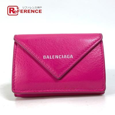 BALENCIAGA レディース三つ折財布（色：ピンク系）｜財布