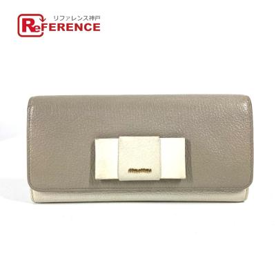 ミュウミュウ 財布 リボン（miu miu）（色：グレー系）のおすすめ人気