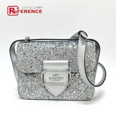 【美品】コーチ　ホールデン　クロスボディ　メタリック　ショルダーバッグ　シルバー 美品】コーチ ホールデン クロスボディ メタリック ショルダー