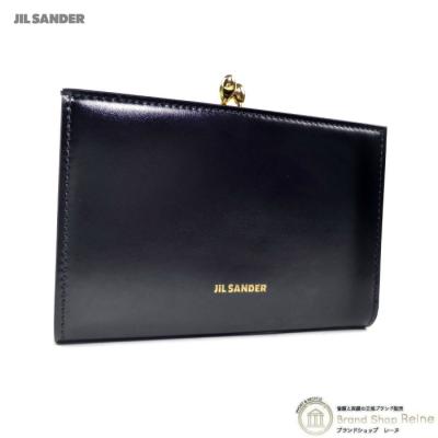 【本日最終日値下げ】JIL SANDER 黒 レザー 二つ折り財布　がま口 二つ折り財布 がま口（JIL SANDER）のおすすめ人気商品一覧 通販