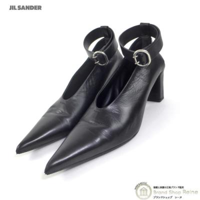 ジルサンダーJILSANDERパンプス　35 ヒール　ブラック　ポインテッドトゥ Jil Sander ポインテッドトゥ フラットシューズ | ブラック