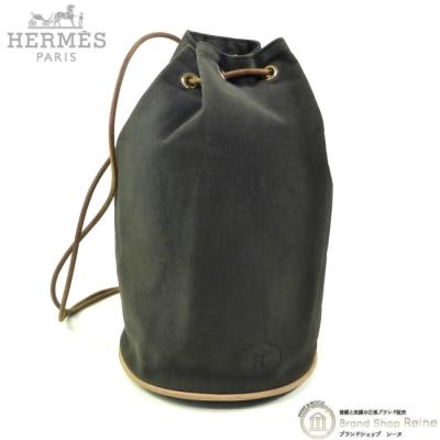エルメス HERMES キャンバス 巾着ワンショルダーバッグ　希少品 HERMES エルメス ショルダーバッグ ワンショルダー