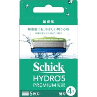 ハイドロ Schick(シック) ハイドロ5 プレミアム 敏感肌 替刃 (4コ入) スキンガード付 5枚刃 ブルー | Re.load