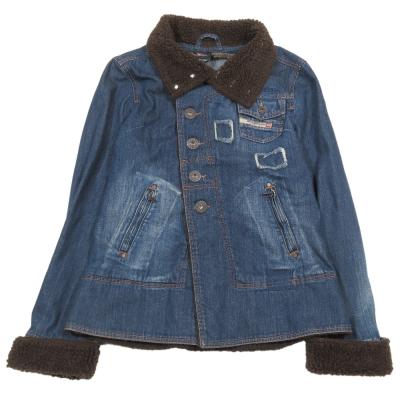 DIESEL レディースGジャン、デニム（色：ネイビー系）｜コート