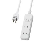 エレコム 電源タップ 雷ガード スウィングプラグ ほこりシャッター付 4個口 2m ホワイト T-KST02-22420WH | R.E.M.