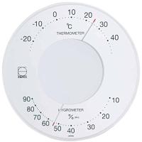 エンペックス気象計 温度計・湿度計 ホワイト (約)高さ10.6×幅10.6×奥行き2.3cm | R.E.M.