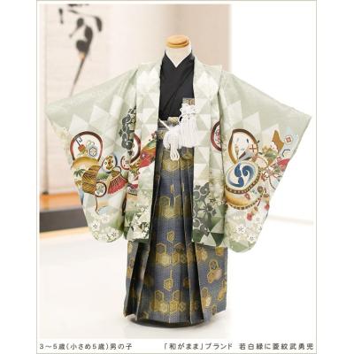 七五三　男の子　羽織袴　小さめ5歳着用　3歳にも 七五三レンタル 5歳 男の子 小さめ 袴レンタル d4117 子供着物