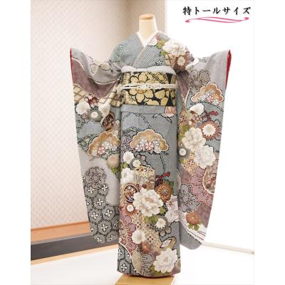 森英恵・HANAE MORI　振袖　舞蝶文　金彩　パールトーン加工　正絹　逸品 HANAE MORI - 森英恵・HANAE MORI 振袖 舞蝶文 金彩 パールトーン加工
