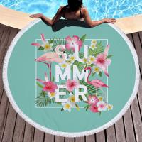 ラウンドビーチタオル summer【ビーチマット ヨガマット バス