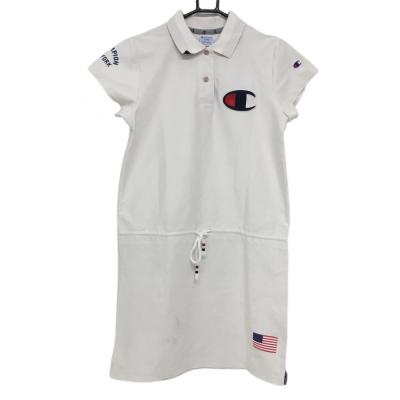 レディース ゴルフ ワンピース ホワイト ネイビー FILA GOLF（フィラゴルフ ）の「【FILA GOLF:フィラゴルフ