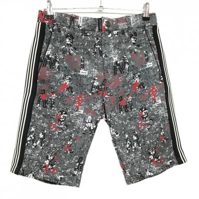24ss MARK&LONA ハーフパンツ グレー 迷彩 スカル織生地 mark＆lona（ゴルフ メンズパンツ）（パンツ丈タイプ：ハーフ