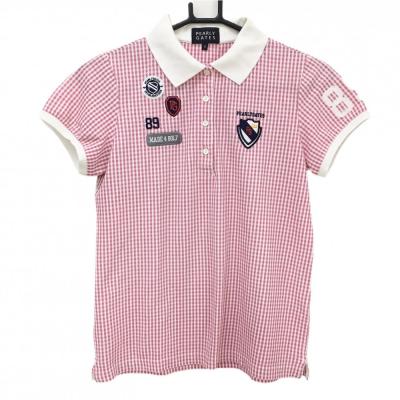 ○★新品未使用　PING（ピン）　ギンガムチェック　ポロシャツ　LL　ピンク ギンガムチェック シャツ（ゴルフ用品）（色：ピンク系） | スポーツ