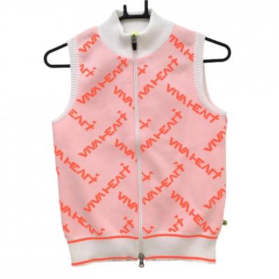 【新品】レディース ベスト ピンク ビバハート 38サイズ ベストウエア VIVA HEART ゴルフ レディースベスト（サイズ（S/M/L）：S