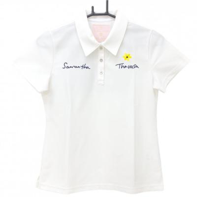 サマンサタバサ　ゴルフ　半袖ポロシャツ　白　ホワイト　新品　レディース サマンサタバサ ゴルフ 半袖ポロシャツ 白 ホワイト 新品 レディース