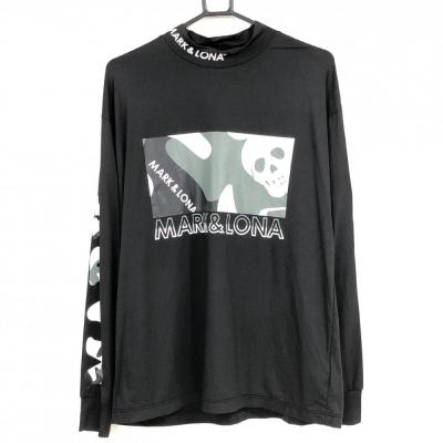 マークアンドロナ 近年モデル 長袖 モックネック ブラック イエロー 48 マークアンドロナ 近年モデル 長袖 モックネック ブラック