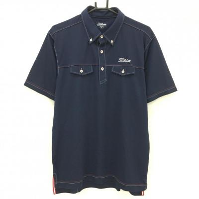 Titleist - 極美品 Titleist タイトリスト ビックロゴ ポロシャツ LL ネイビー 極美品 Titleist タイトリスト ビックロゴ ポロシャツ LL