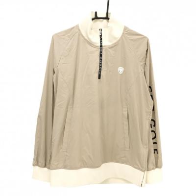 新品❤️CPGロゴ ハイネック CPG GOLF 【新品】CPG ハイネックブルゾン ベージュ×アイボリー ハーフ