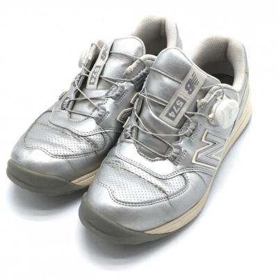 未使用 25cm 2E ニューバランスゴルフシューズWGS574R3シルバー New Balance Golf レディース ニューバランス ゴルフシューズ