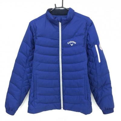 最終価格！【美品】キャロウェイ　中綿　ダウンジャケット　ネイビー　レディース　L ダウンジャケットゴルフ（Callaway）（サイズ（S/M/L）：L）のおすすめ