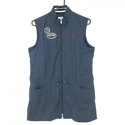 Munsingwear - coco 中古 マンシングウェア Munsing wear レディース ベスト M 紺×青 ダブルジップ インナーパーカー付き Munsingwear ゴルフ レディースベスト｜レディースウエア｜ゴルフ