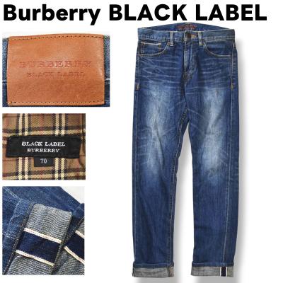 美品✨Burberry Black Label デニム 赤耳 濃紺 ボタンフライ BURBERRY BLACK LABEL メンズジーンズ、デニム｜ボトムス、パンツ