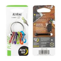 NITE IZE キーリング KeyRing S-Biner 樹脂製 Sビナ6個付 KRG2-11-R3 [ シルバー ] | ミリタリーショップ レプマート