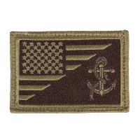 ROTHCO ミリタリーパッチ 星条旗/米海軍 アンカー [ コヨーテブラウン ] ロスコ 米国旗 アメリカ国旗 USN | ミリタリーショップ レプマート
