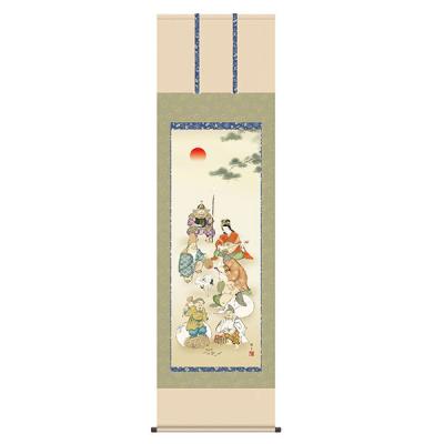 掛け軸　家紋入り七福神　家族の無病息災と子孫繁栄の為に、家内安全のお守りに 掛け軸 七福神のおすすめ人気商品一覧 通販 - Yahoo!ショッピング