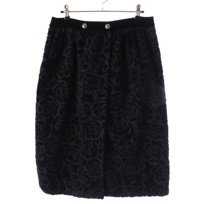 シャネル 18年 コットン カメリア ミニ ラップ スカート P59375  