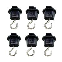 ダクトレール用 吊りフック シンプルデザイン 耐荷重5kg 白 黒 6個セット